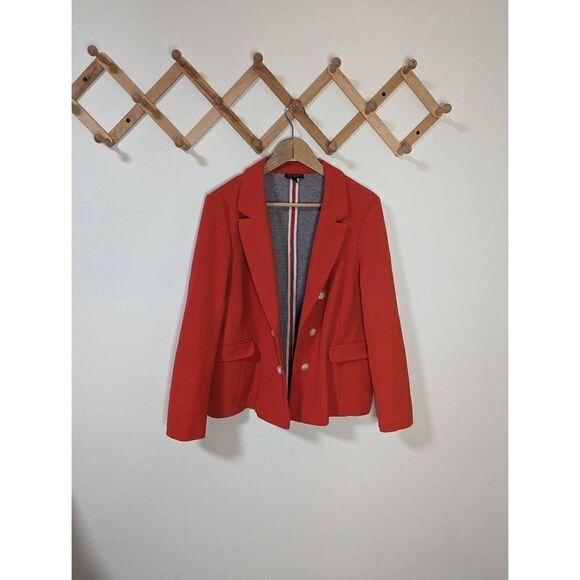 TopShop Orange Open Blazer Jacket - Size 12 - Picture 1 of 5